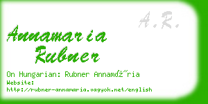 annamaria rubner business card